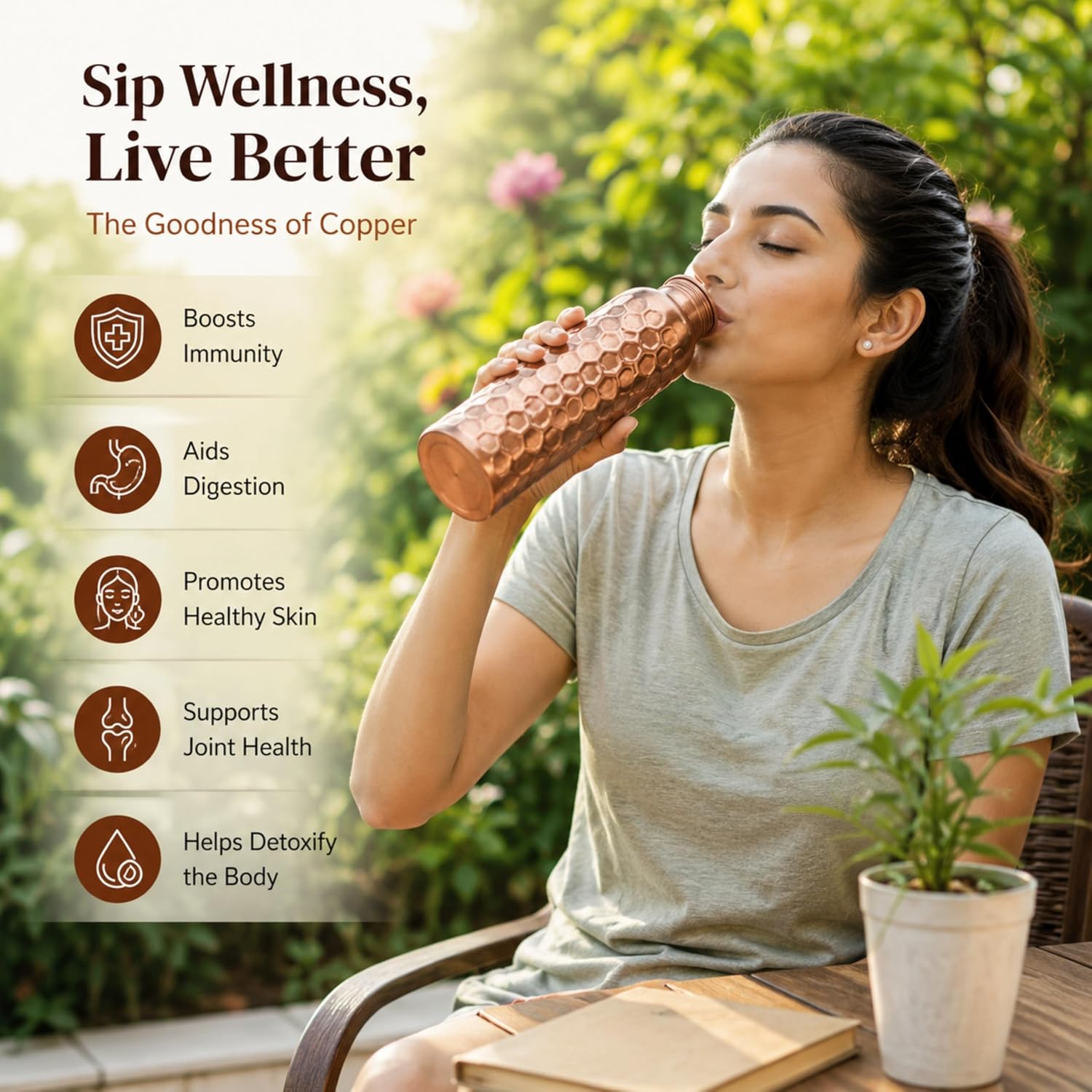 32온스 구리 물병 3개 세트, 아유르베다 음용기(세척 - Ayurvedic & Herbal Wellness Kits 리뷰 및 가격