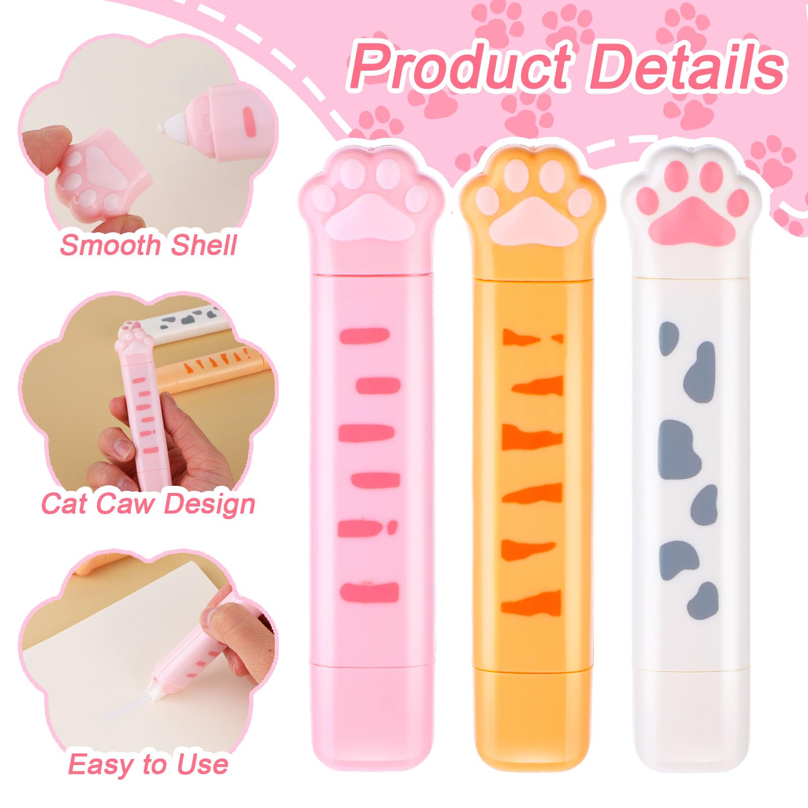 1/3개 화이트 아웃 양면 접착 테이프, 수정 테이프, - Cat Claw Bark 리뷰 및 가격