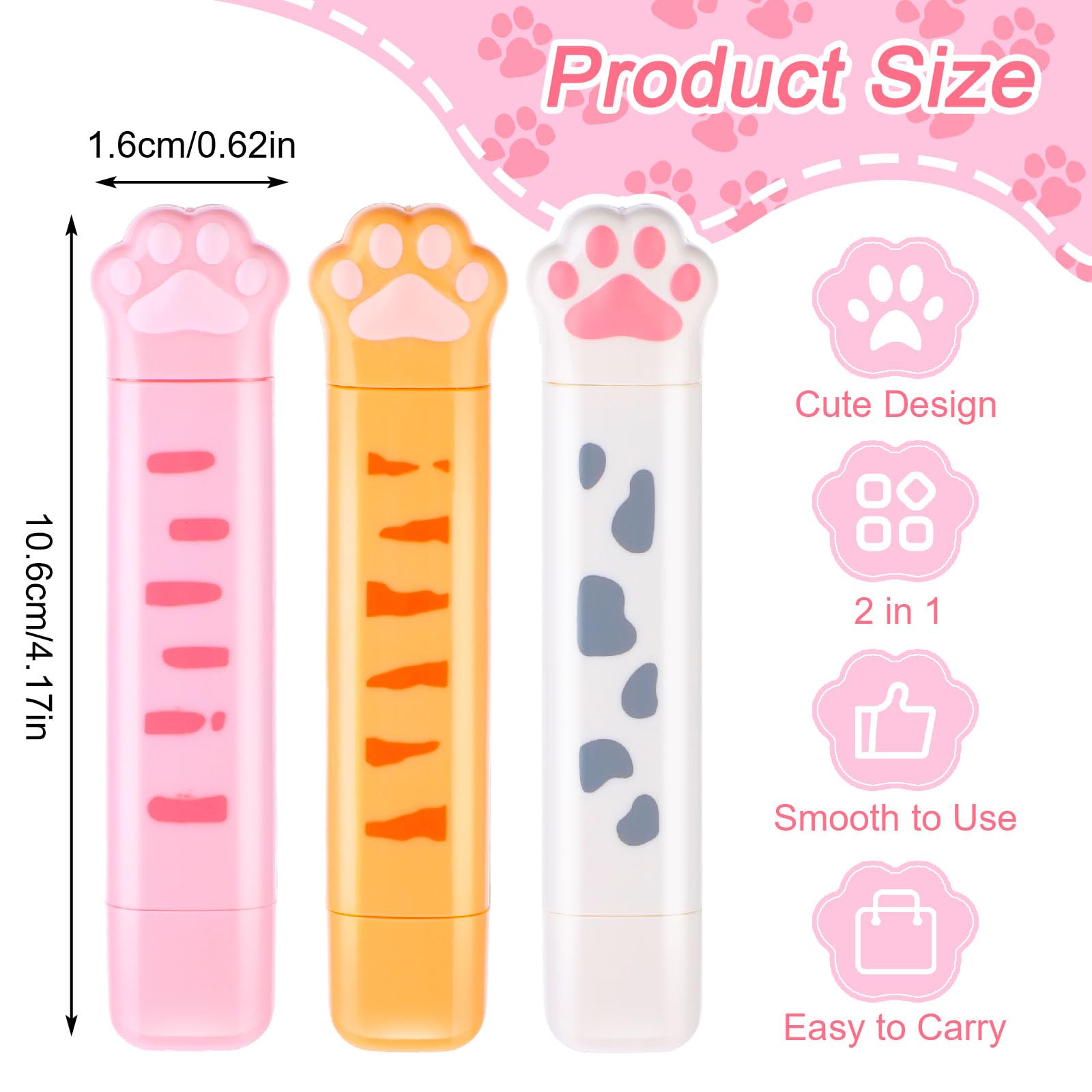 1/3개 화이트 아웃 양면 접착 테이프, 수정 테이프, - Cat Claw Bark 리뷰 및 가격