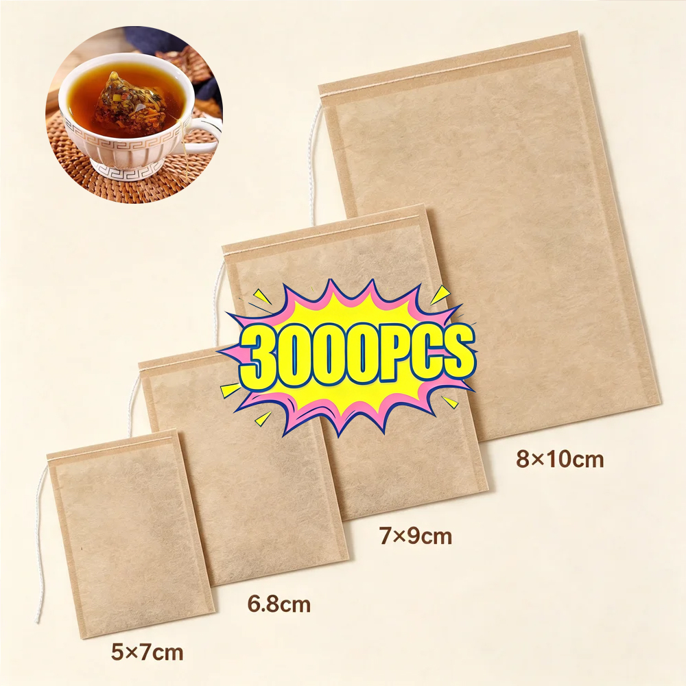 100/3000개입 일회용 차 필터 백, 끈이 달린 빈 - Herbal Wellness Blend 리뷰 및 가격