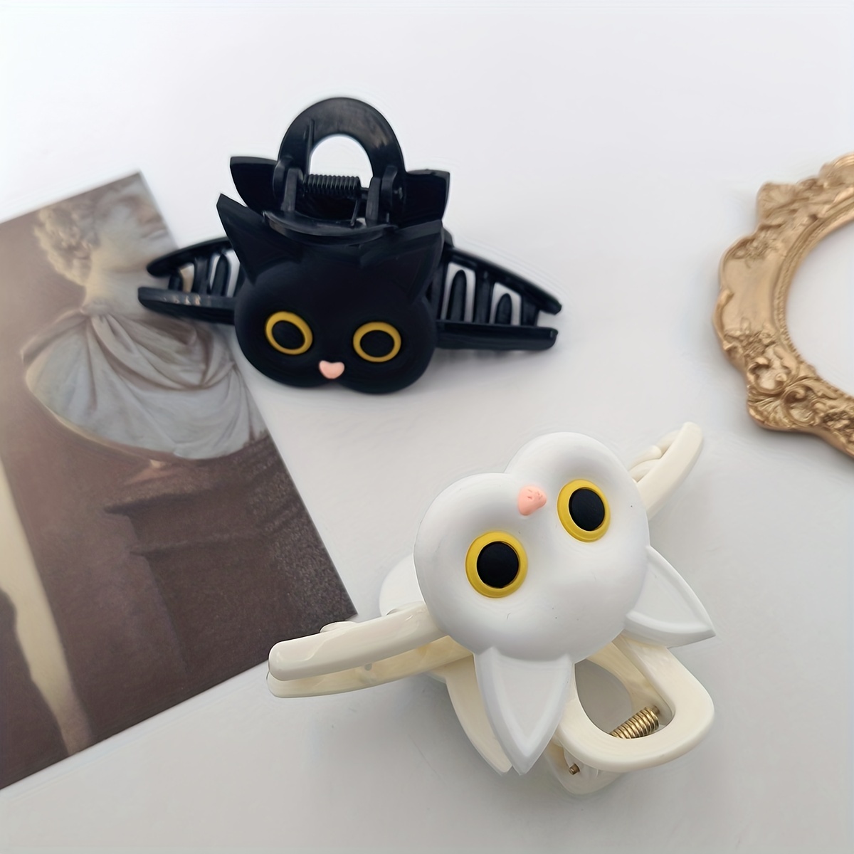 1pc 대형 솔리드 컬러 헤어 클립 - 귀여운 고양이  - Cat Claw Bark 리뷰 및 가격