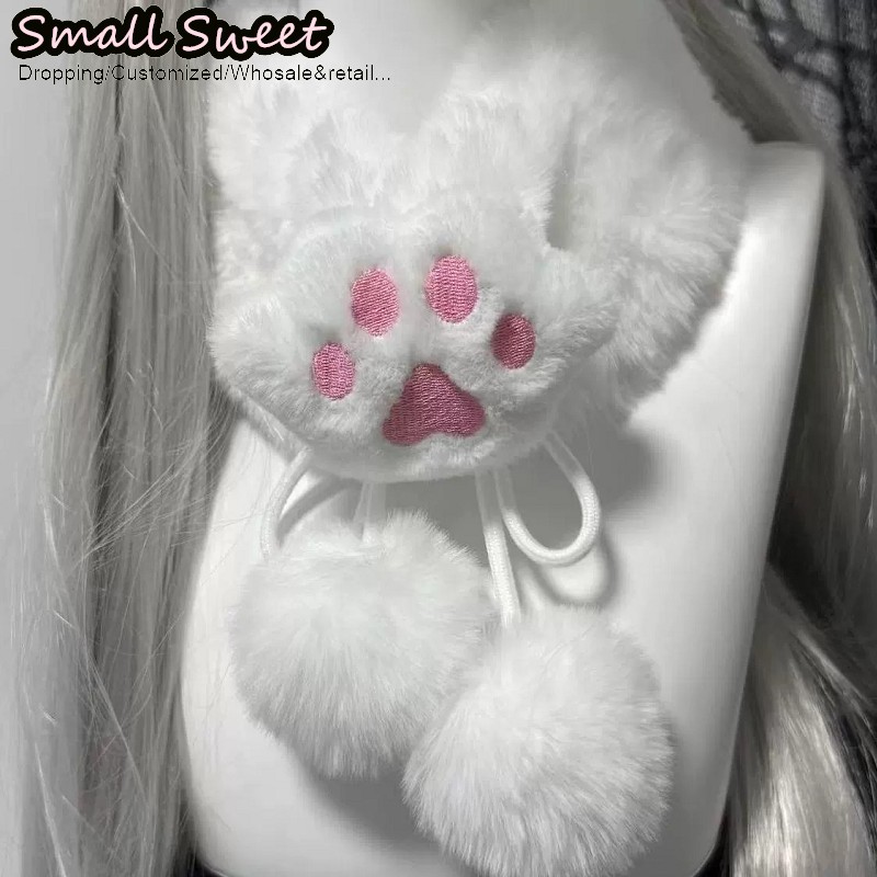일본 Y2K 소녀 카와이 고양이 발 장식 푹신한 스카프 - Cat Claw Bark 리뷰 및 가격