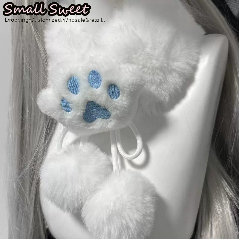 일본 Y2K 소녀 카와이 고양이 발 장식 푹신한 스카프 - Cat Claw Bark 리뷰 및 가격